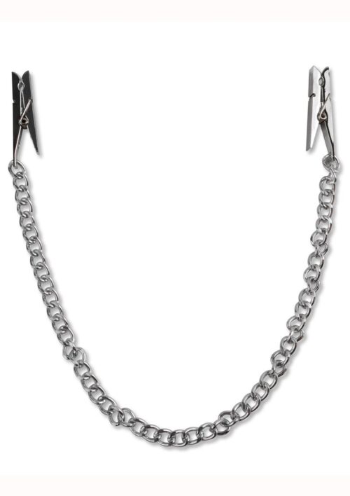 Fetish Fantasy Series Nipple Chain Clamps - Silver