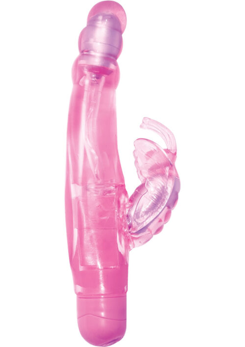Orgasmic Gels Light UP Sensuous Butterfly Vibrator - Pink