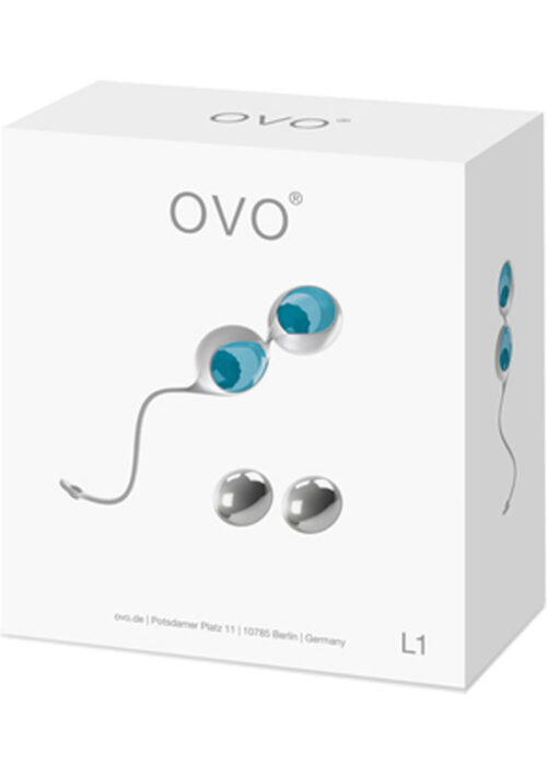 OVO L1 Silicone Love Balls Waterproof  - White/Light Blue