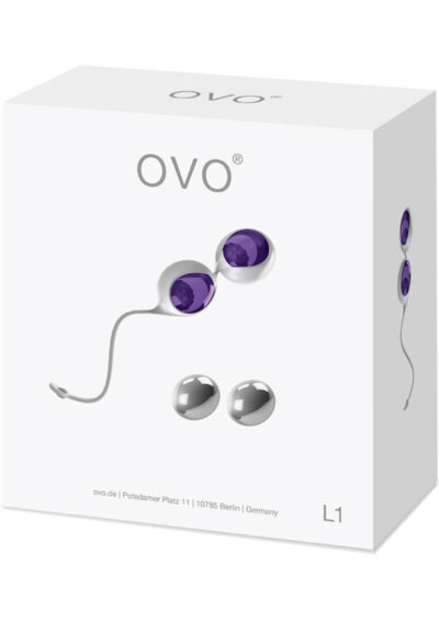 OVO L1 Silicone Love Balls Waterproof - White/Lilac