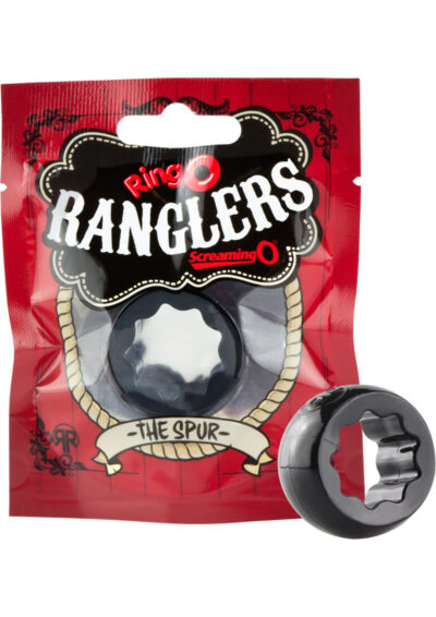 RingO Ranglers The Spur Cock Ring - Black (10 each per box)