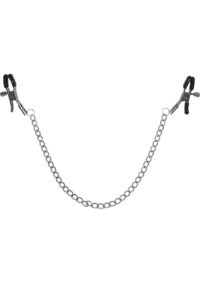 Sex and Mischief Chained Nipple Clamps - Silver