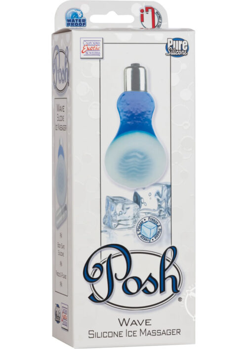 Posh Wave Silicone Ice Massager Waterproof Blue