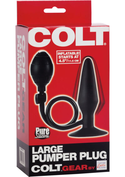 COLT Silicone Large Pumper Plug Butt Plug - Black