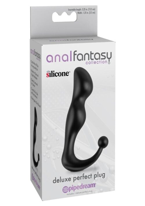 Anal Fantasy Collection Deluxe Perfect Silicone Plug 5.25in - Black