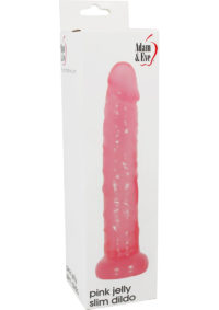 Adam and Eve Pink Jelly Slim Dildo 5in - Pink