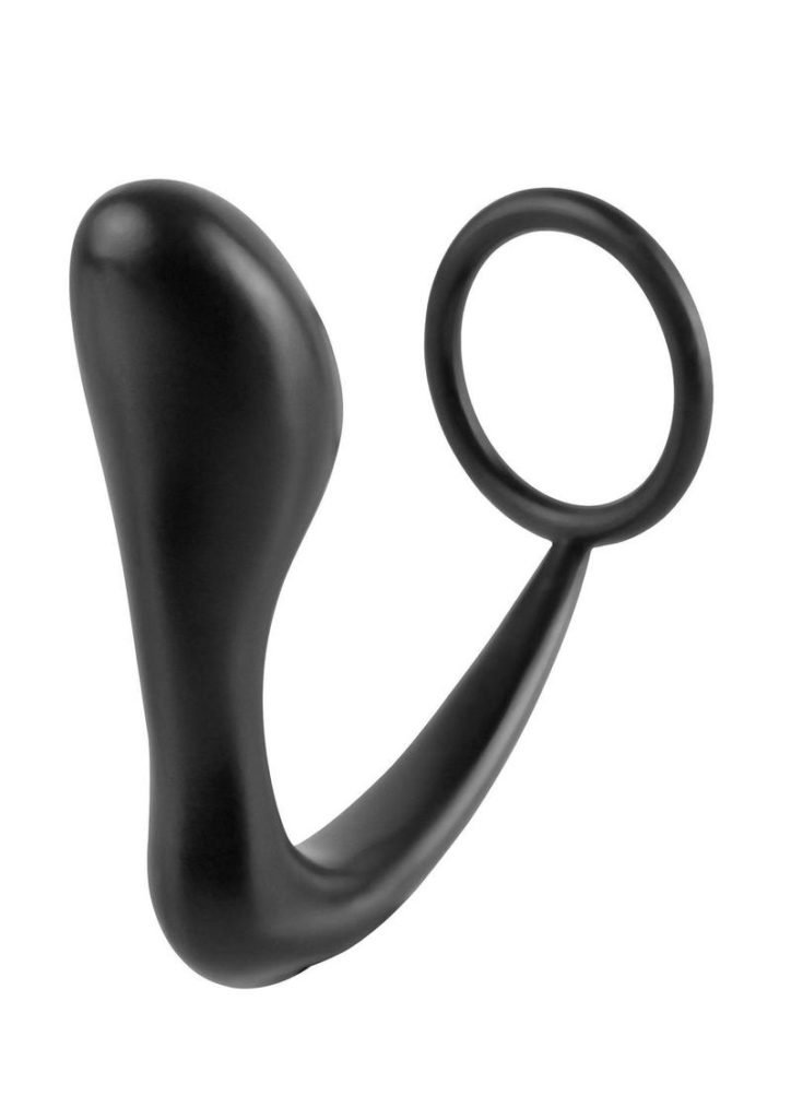 Anal Fantasy Collection Ass-Gasm Cockring Plug 4in - Black