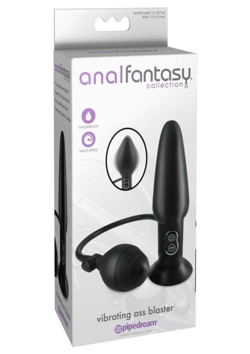 Anal Fantasy Collection Vibrating Ass Blaster Expander Waterproof 5in - Black