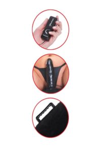Fetish Fantasy Series Inflatable Luv Log Position Pillow with Vibrating Dildo and Remote Control 5in - Black