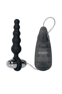 Booty Call Booty Shaker Silicone Vibrating Butt Plug with Remote Control - Black