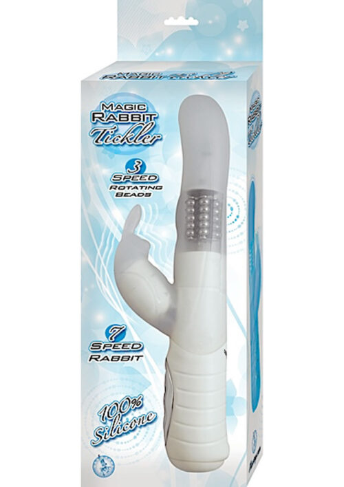 Magic Rabbit Tickler Silicone Vibrator - White