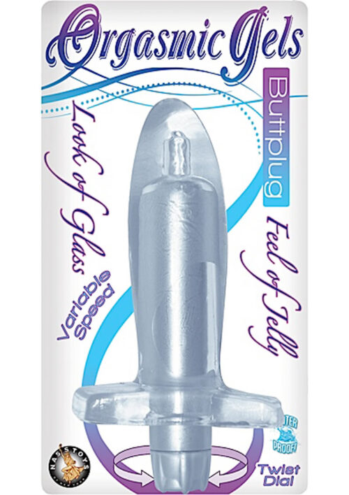 Orgasmic Gels Vibrating Butt Plug - Silver