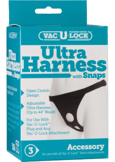 Vac-U-Lock Ultra Harness with Snaps - Black