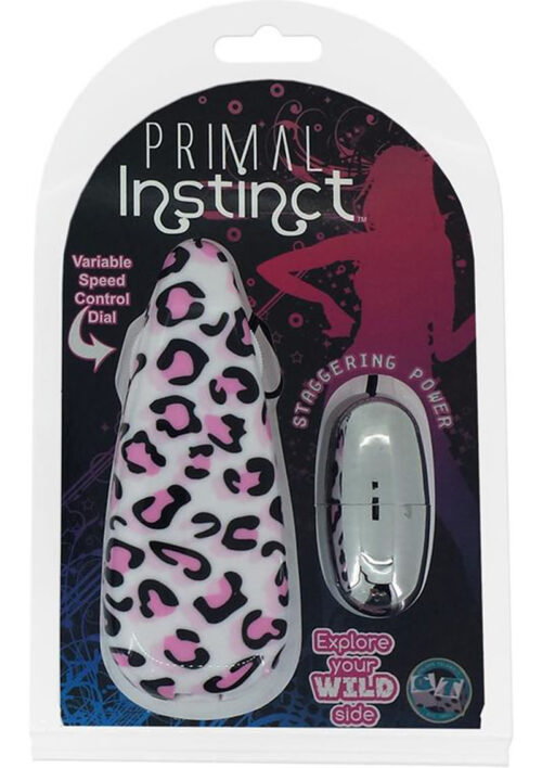 Primal Instinct Bullet with Remote Control - Leopard Print - Pink