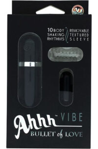 Ahh Vibrator Bullet Of Love with Remote Control - Black