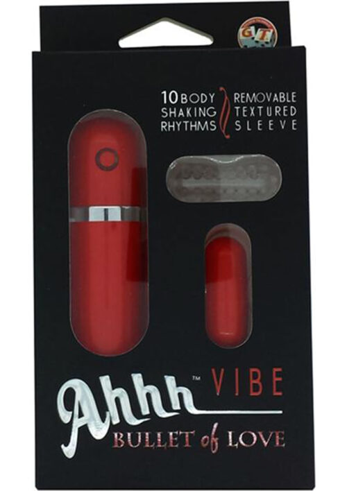 Ahh Vibrator Bullet Of Love with Remote Control - Red