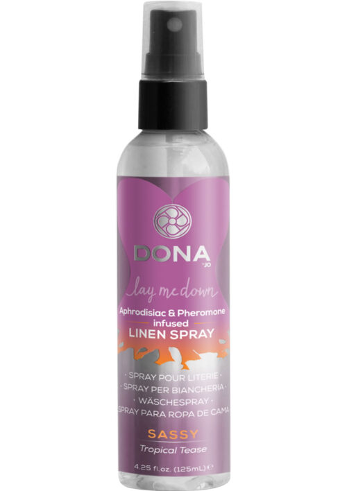Dona Aphrodisiac and Pheromone Infused Linen Spray Sassy Tropical Tease 4 Ounce