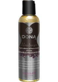 Dona Aphrodisiac and Pheromone Infused Kissable Massage Oil Chocolate Mousse 3.75oz