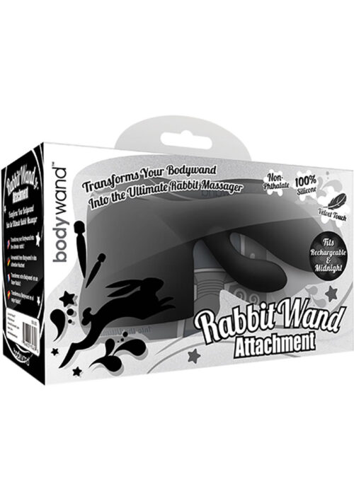 Bodywand Rabbit Wand Silicone Attachment - Black
