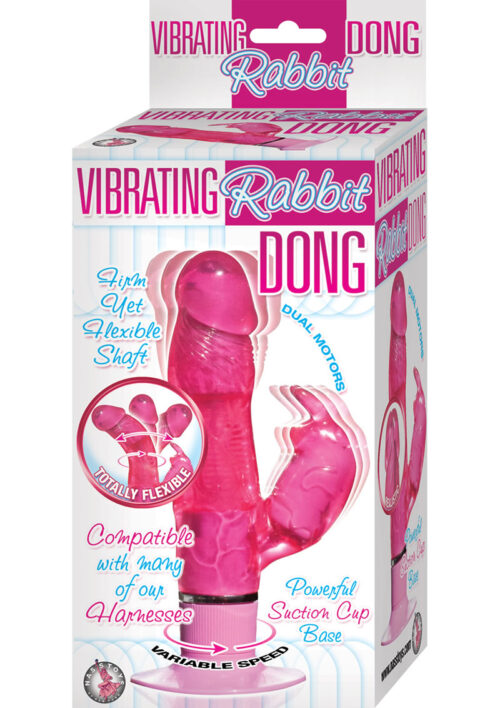 Vibrating Dong Rabbit Vibrator - Pink