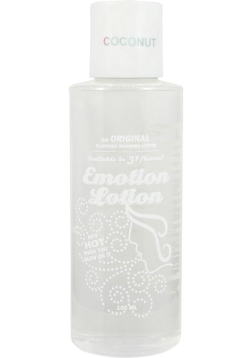 Emotion Lotion Water Based Flavored Warming Lubricant - Coconut 4oz