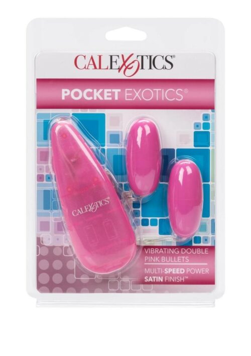 Pocket Exotics Vibrating Double Pink Passion Bullets - Pink