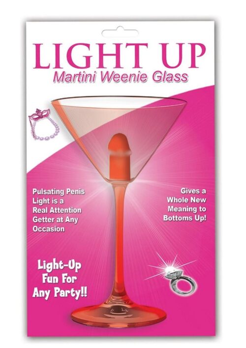 Light Up Martini Weenie Glass - Red