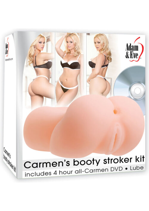 Adam and Eve Carmen`s Booty Stroker Kit with DVD - Vanilla
