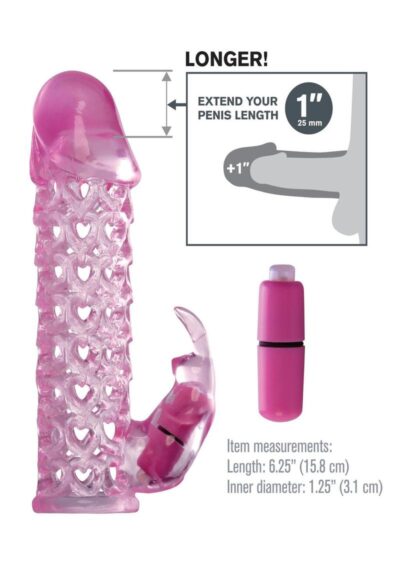 Fantasy X-Tensions Vibrating Couples Cock Cage Waterproof 6.25in - Pink