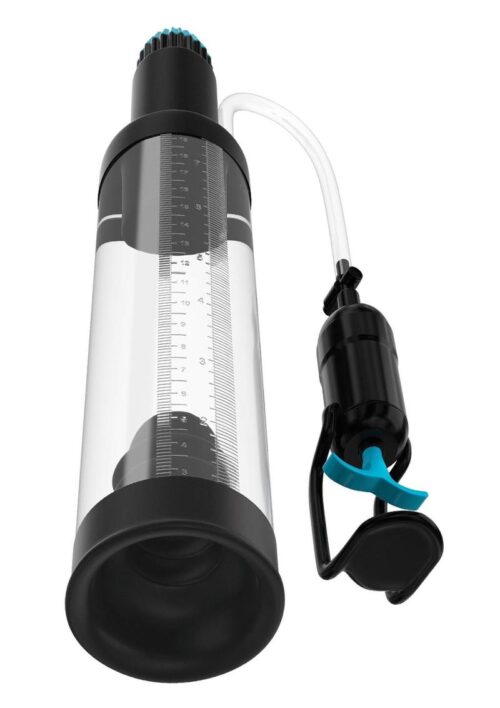 Pump Worx Deluxe Head Job Vibrating Power Penis Pump - Clear and Black