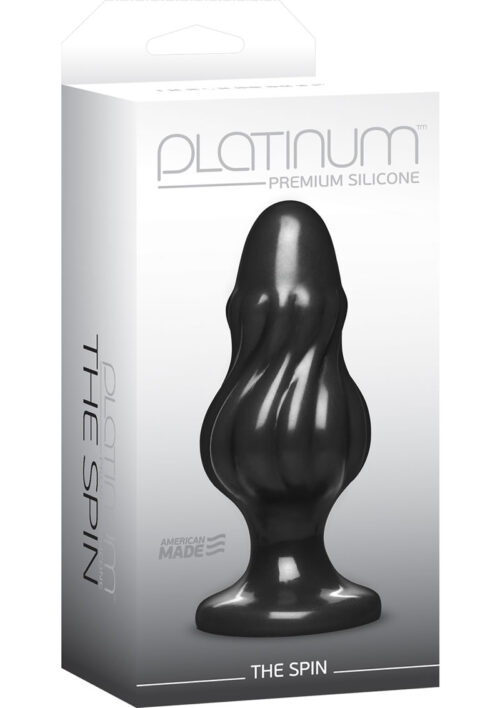 Platinum Premium Silicone The Spin Anal Plug Black 5 Inch
