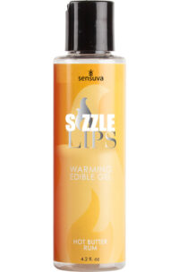 Sizzle Lips Warming Edible Gel Butter Rum 4.2oz