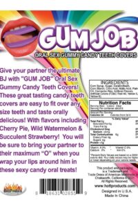 Gum Job Oral Sex Gummy Candy Teeth Covers Assorted Flavors (6 Pack)