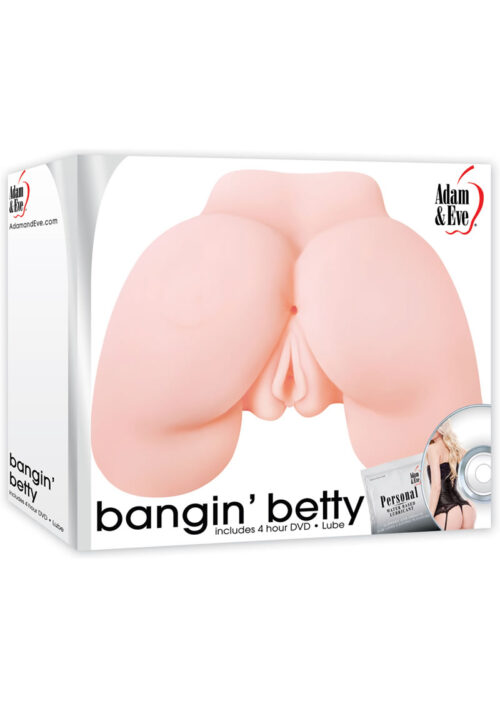 Adam and Eve Bangin` Betty Masturbator Kit with DVD - Vanilla