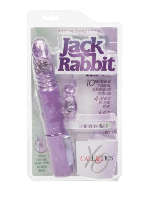 Jack Rabbit Petite Thrusting Rabbit Vibrator- Purple