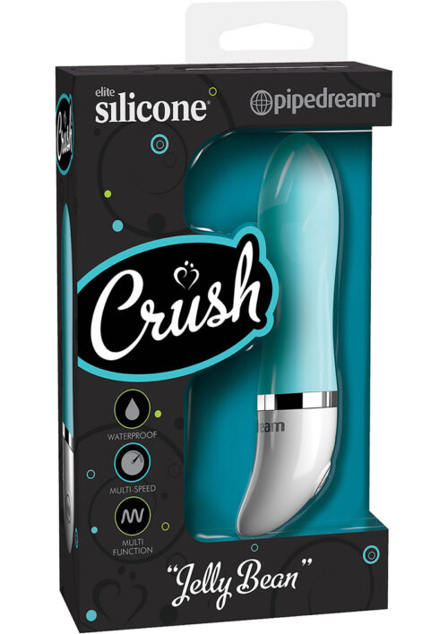 Crush Silicone Jelly Bean Mini Vibe Waterproof Turquoise 2.25 Inch