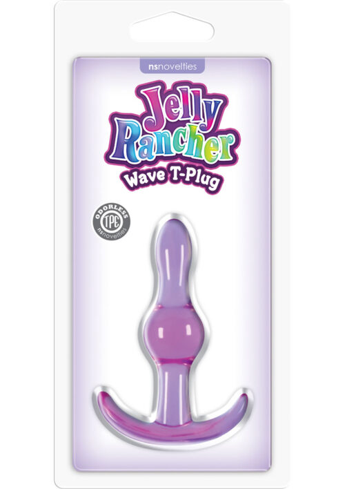 Jelly Rancher Wave T-Plug Butt Plug - Purple