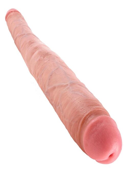 King Cock Tapered Double Dildo 16in - Vanilla