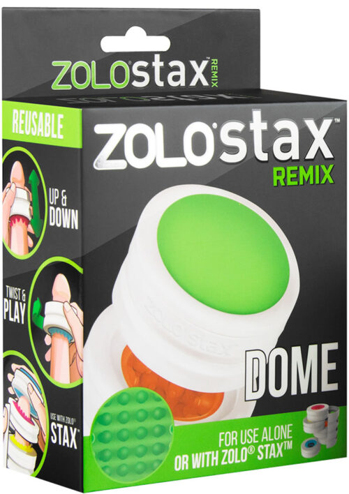 Zolo Stax Remix Dome Textured Masturbator - White/Green