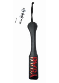 Sex and Mischief Vinyl Baby Paddle - Black/Red