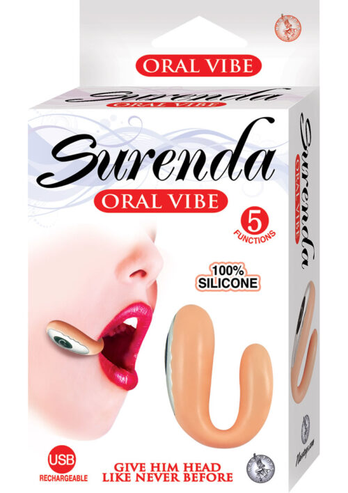 Surenda Silicone Oral Vibe Rechargeable Vibrator - Vanilla