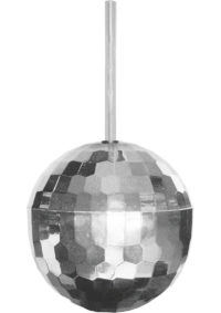 Disco Ball Plastic Cup with Straw Holds 12oz