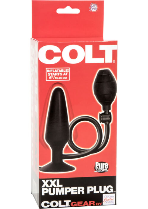 COLT Silicone XXL Pumper Plug Butt Plug - Black