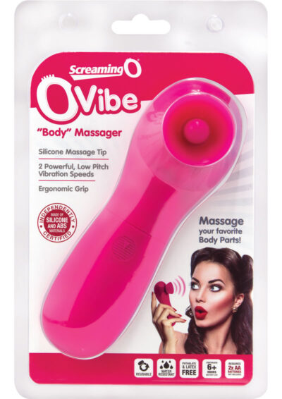 OVibe Silicone Tip Body Massager Strawberry