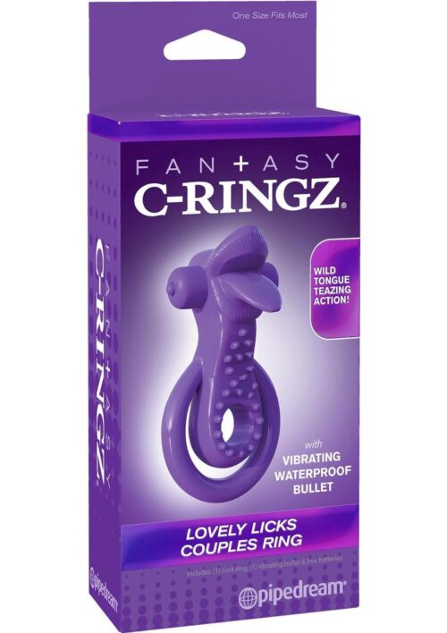Fantasy C-Ringz Lovely Licks Couples Cock Ring - Purple