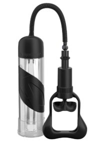 Pump Worx Blow `N Grow Penis Pump with Suction Sleeve - Clear and Black