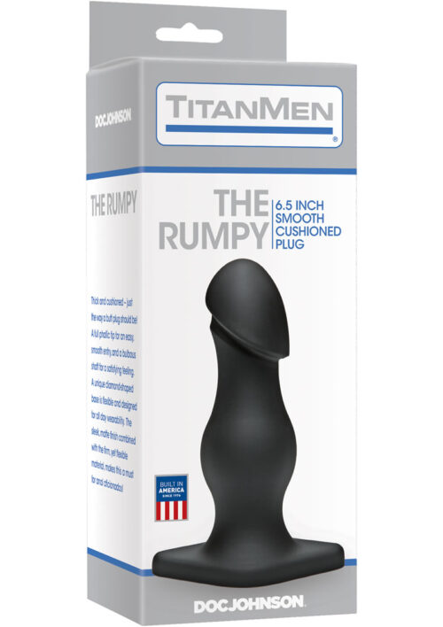 TitanMen The Rumpy Smooth Cushioned Anal Plug - Black