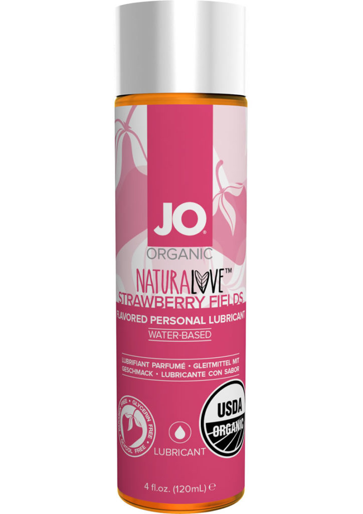 JO Naturalove Flavored personal Water Based Lubricant Strawberry Fields 4oz