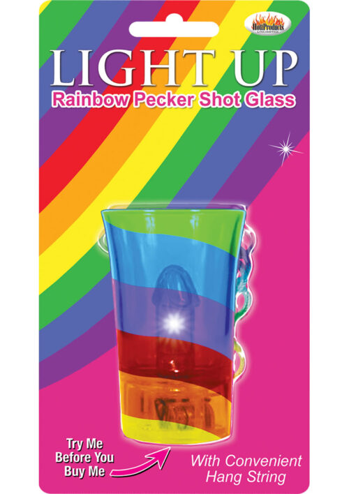 Light Up Rainbow Pecker Shot Glass