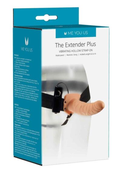 ME YOU US The Extender Plus Vibrating Hollow Strap-On - Vanilla